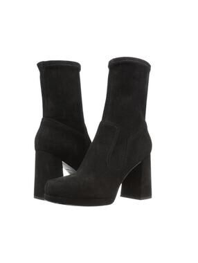 Marc Jacobs Black Suede Chunky Platform Ankle Boots